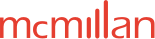 mcmillan logo in red, representing a legal services brand.